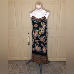 Women’s medium boho high/low dress with crochet and lace detail